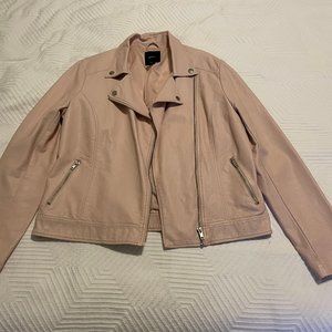Light Pink Leather Style Jacket
